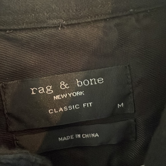 Rag and bone navy/green plaid button down. - Picture 2 of 4